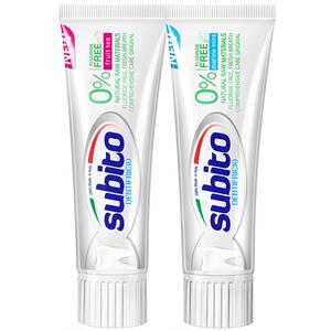 韩国进口舒比拓无氟牙膏成人春桃茶香100g清新口气缓解牙齿敏感