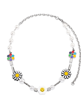 卡门潮牌20ss雏菊反战太阳花项链