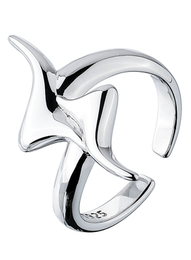 BZV极简银色开口不规则戒指