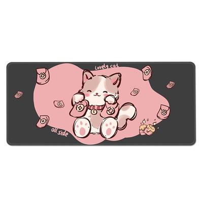 可爱猫咪鼠标垫超大号电脑桌垫