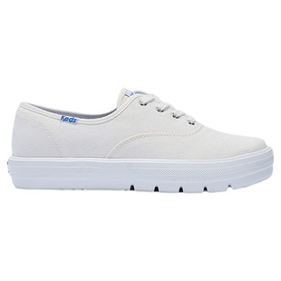 Keds2026新品女款厚底帆布鞋春夏休闲平底一脚蹬懒人小白鞋潮流