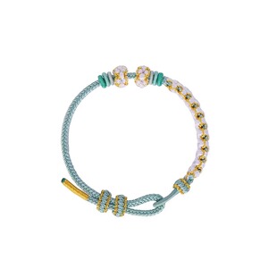 半成品桃花diy手绳可穿黄金转运珠手链编绳粉色手工编织串珠红绳