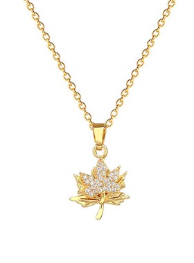 【钛钢】双层枫叶时尚轻奢风气质高级感不掉色项链女百搭锁骨链