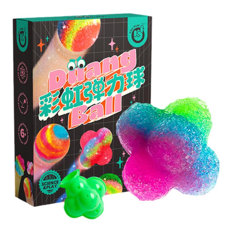 科答鸭6岁以上彩虹弹力球DIY玩具