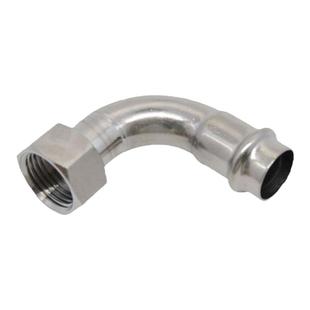 304不锈钢卡压式管件薄壁 内丝活接弯头卡压移动螺母转换内牙弯头