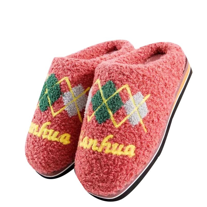 泰迪绒纯手工棉拖鞋室内秋冬季居家保暖加厚底防滑毛绒男女士棉鞋