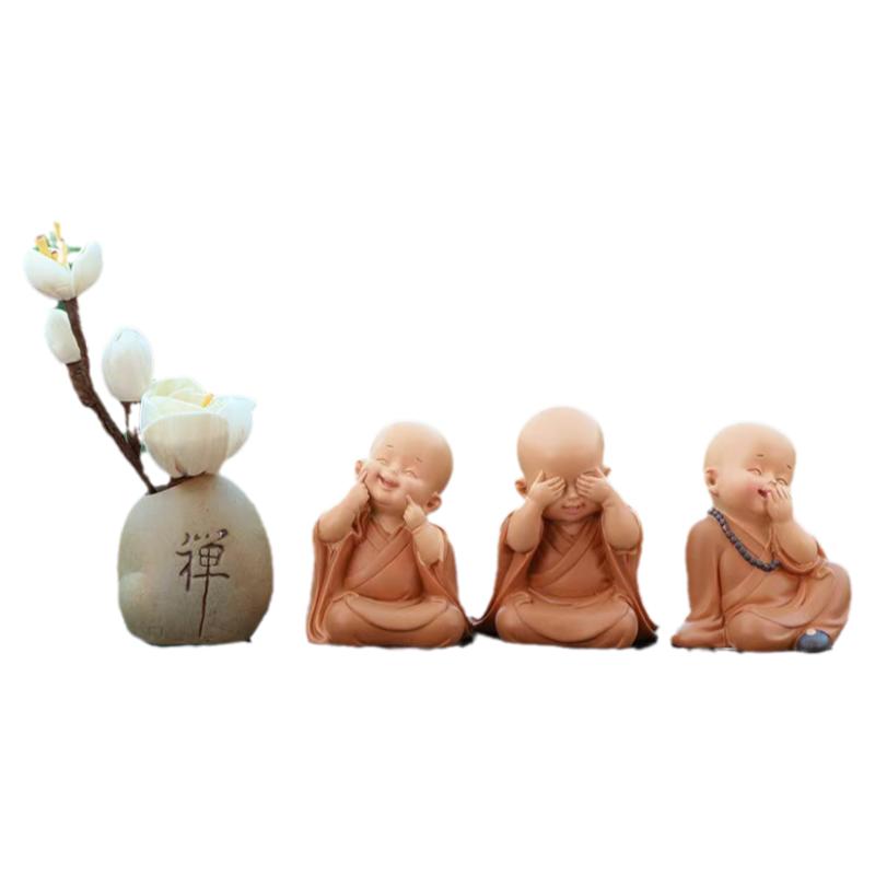 汽车摆件可爱小和尚创意饰品