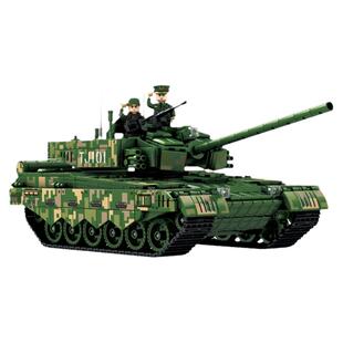 男孩军事坦克拼装积木装甲车儿童益智拼插玩具模型高难度生日礼物