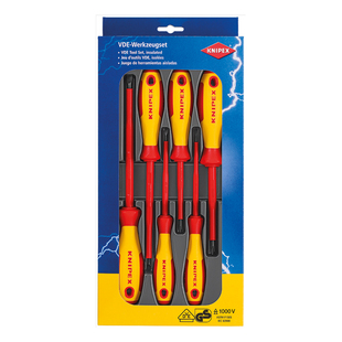 KNIPEX德国凯尼派克工具绝缘螺丝刀套装6件套一字十字螺丝刀