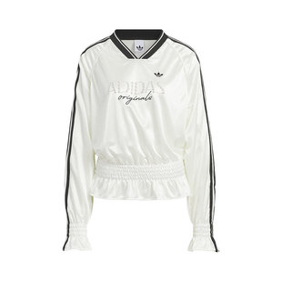 adidas阿迪达斯女子长袖V领芭蕾风收腰运动上衣T恤KS2879/KS2880