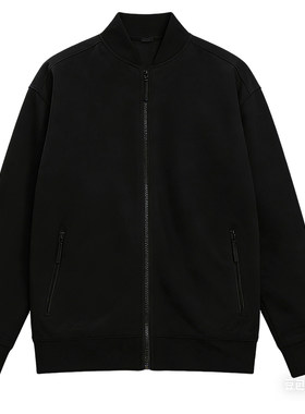 三枝梅花立领拉链休闲棒球服情侣
