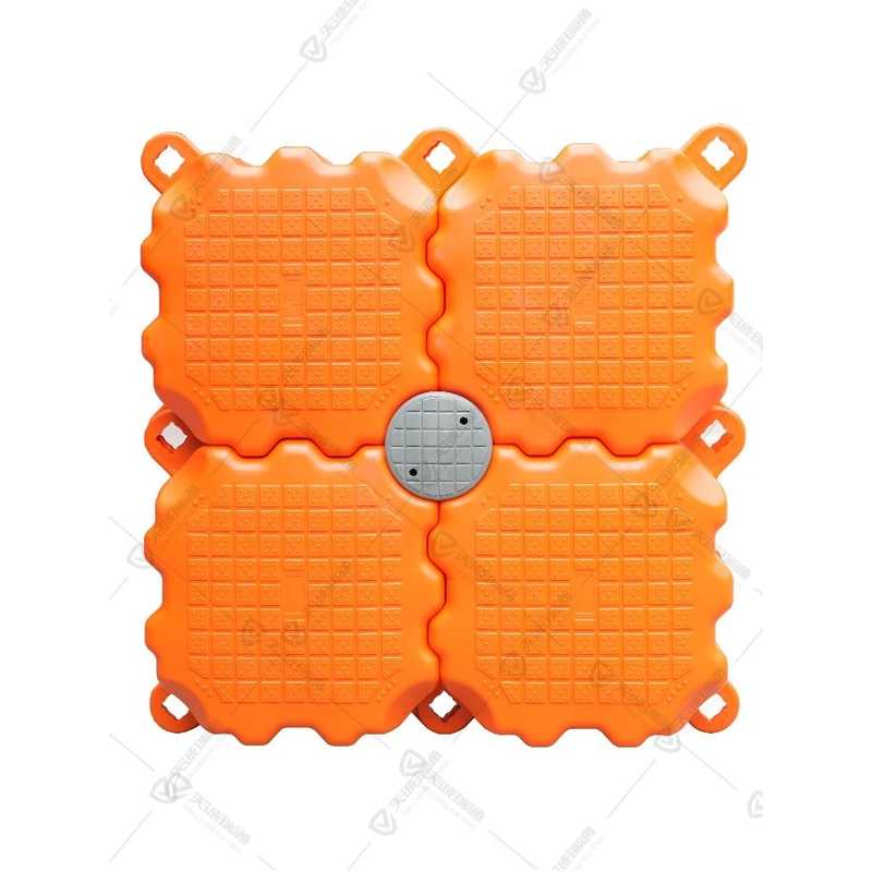 浮筒水上平台塑料实心浮桥桶泡沫浮漂浮筒码头水上浮筒塑料拦污船