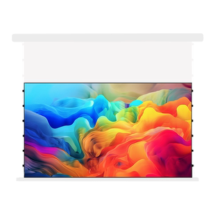 QSY纳米电动悬浮小白盒光子拉线抗光家用投影幕布3D/4K/8K嵌入式超高清升降100/120寸壁挂投影仪天花隐藏屏幕