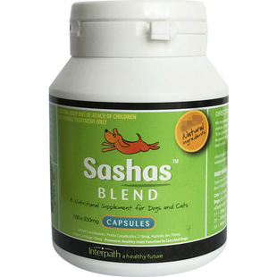 萨沙宠物软骨素犬猫100粒Sashas鲨鱼关节灵狗呵护营养品150g胶囊