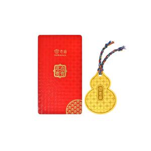 老庙黄金足金应有尽有工艺金箔五彩绳葫芦金箔福禄吉祥工艺金条