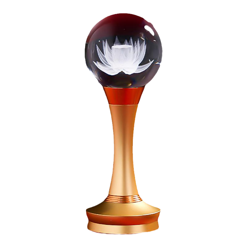 2026新款水晶变色莲花灯供佛一对
