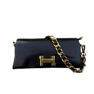 ROSSY BAG 黑金高级感链条腋下包 小众百搭简约纯色单肩斜挎包包