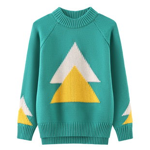 女童毛衣2025秋冬加绒加厚纯棉针织衫线衣中大童女孩中长款打底衫