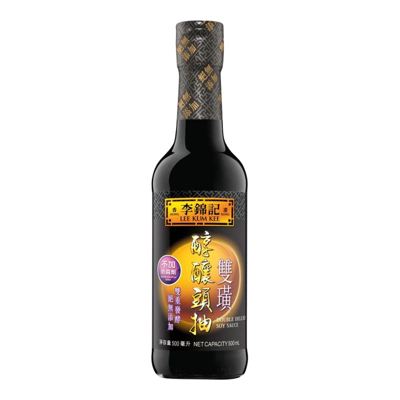 李锦记 香港双璜醇酿头抽饭店大厨专用厨房烹饪豉油酱油500ml*2瓶