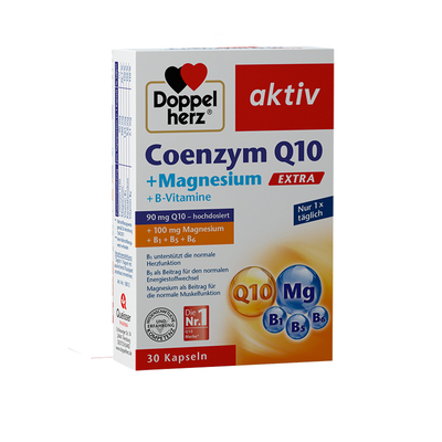 【自营】德国双心辅酶Q10镁补充剂复合维生素睡眠疲惫保健品30片