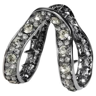 v型抓夹高级感水钻半扎发夹女后脑勺高颅顶头饰高马尾丸子头抓夹