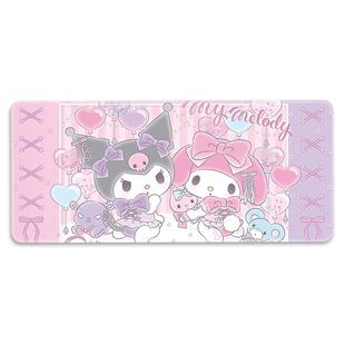 酷洛米粉色兔系列超大鼠标护腕垫桌面垫ins办公桌垫女生软垫定制