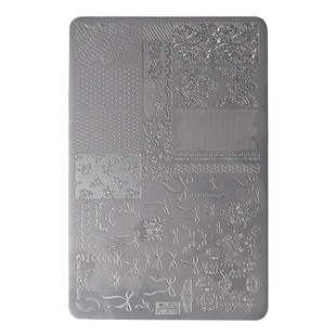 美甲印花钢板新中式国风蝴蝶蕾丝花卉竹子图案指甲转印板美甲工具