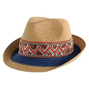 2025新民族风刺绣花沙滩帽子女夏季盆帽礼帽百搭帽防晒遮阳爵士帽