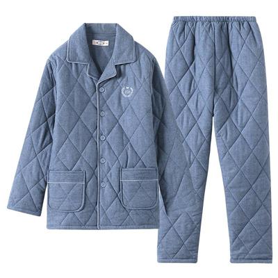 美标加厚夹棉睡衣套装男士