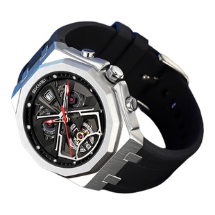 SKMEI时刻美时尚单日历表盘石英表男士商务户外防水潮流个性手表