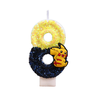 2025新款数字蜡烛蛋糕生日蛋糕创意周岁装饰手工庆生蜡烛皮卡丘