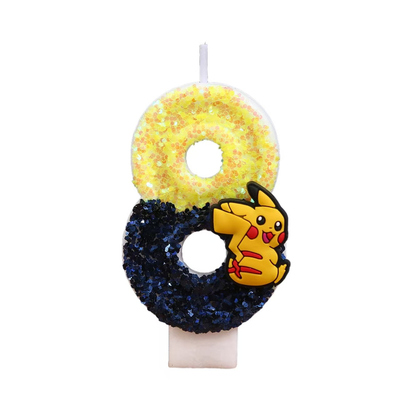 周岁装饰手工庆生蜡烛皮卡丘
