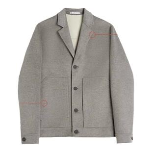 VICUTU/威可多春夏新款男夹克绵羊毛混纺双面呢时尚短款呢子外套