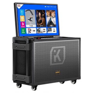 KODA科达新款大功率户外K歌拉杆广场带屏蓝牙大音量一体唱歌音响