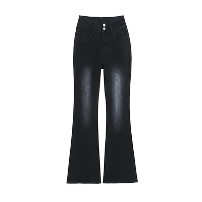 喇叭裤女高腰显瘦春秋微喇牛仔裤