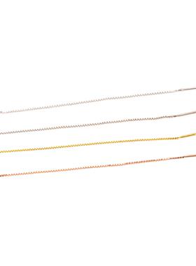 S925纯银穿珠耳线托盒子链细耳饰