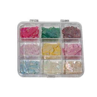 渤海湾天然贝壳片美甲饰品超薄幻彩鲍鱼可掰碎片螺钿手工DIY饰品