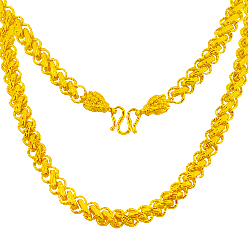 黄金项链龙头链子磨砂网红款道具