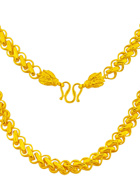 黄金项链龙头链子磨砂网红款道具