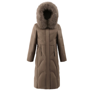 秋冬季白鸭绒羽绒服保暖时尚外套中长款气质中年女装2025年新款式