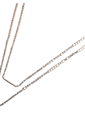 925纯银双层项链女小众轻奢设计2026新款爆款高级感叠戴锁骨颈链