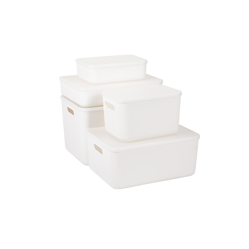 桌面收纳盒塑料小盒子化妆品杂物收纳筐储物厨房家用零食整理盒