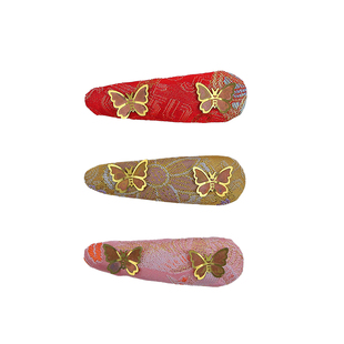 女童洋气新中式头饰宝宝新年发饰民国风汉服夹子儿童发夹大肠发圈