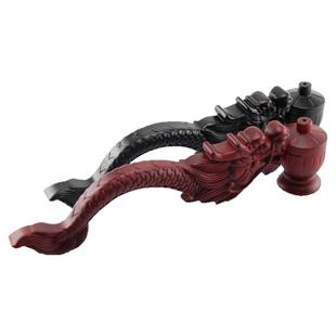 手工雕刻龙形樟木香炉龙头手炉实木莲花龙雕手炉包邮