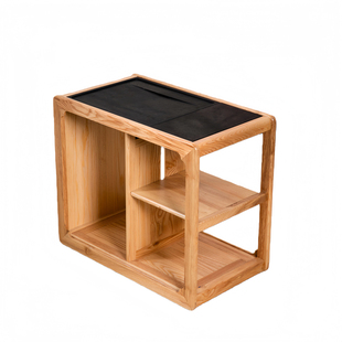 白蜡木简约茶水柜可移动茶桌边柜客厅阳台家用小茶台原木风餐边柜