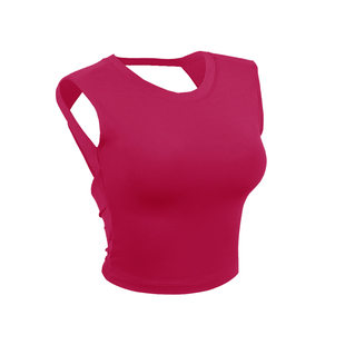 新款瑜伽上衣背心带胸垫一体式运动短袖健身普拉提训练瑜伽服套装