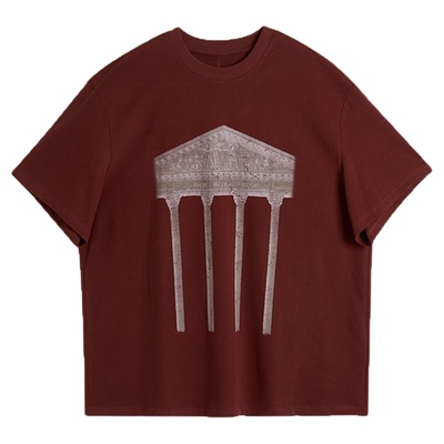 TOFOD 大大T 天鹅绒般磨毛棉 文艺建筑卫衣T 中长款宽松休闲上衣