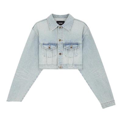WE11DONE女士短款简约牛仔夹克