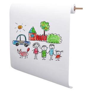 长卷画纸儿童卷轴绘图纸宝宝涂鸦幼儿园画画50米白纸超长大画纸10米画架长卷支架大张绘画卷纸白图纸绘画纸