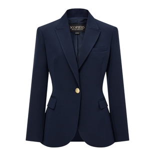 Scofield女装气质职场单粒扣西装收腰外套挺括垫肩2025秋冬新品